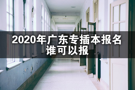 2020年广东专插本报名谁可以报