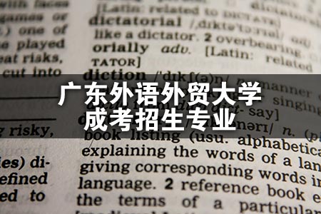 广东外语外贸大学成考招生专业