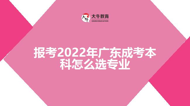 报考2022年广东成考本科怎么选专业