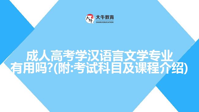 成人高考学汉语言文学专业有用吗?(附:考试科目及课程介绍)