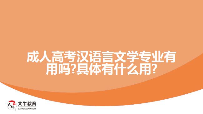 成人高考汉语言文学专业有用吗?具体有什么用?